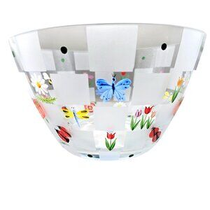 Lenox Natures Splendor Hand-Painted Salad Bowl With Floral & Butterfly Design